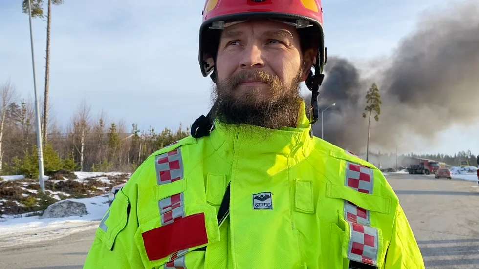 Jörgen Enberg, räddningsledare i Malå.