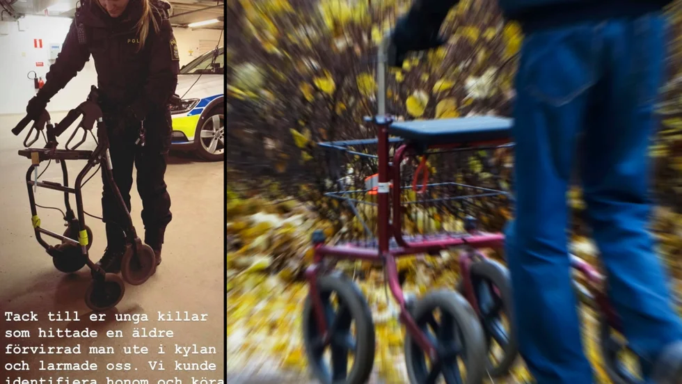 Polisen tackar på Instagram de unga killarna som natten till lördag följde en vilsen man till polisen, som i sin tur kunde skjutsa hem mannen. Mannen på bilden har inget med händelsen att göra.
