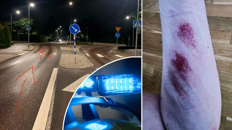 17-åringen körde på en polis vid en rondell på Västeråsvägen. Polismannen fick skador och smärta i armen, men den var inte bruten. Nu döms tonåringen.