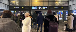 Växelfel orsakade kraftiga förseningar i tågtrafiken