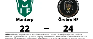 Mantorp besegrade på hemmaplan av Örebro HF