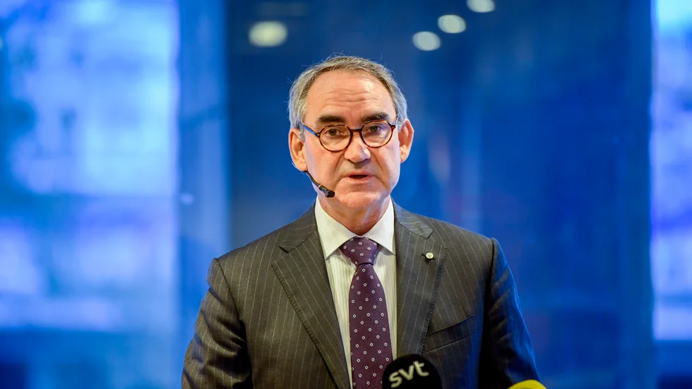 Roberto Maiorana, Trafikverkets generaldirektör, under en presskonferens på måndagen efter att inriktningsunderlaget överlämnats till regeringen.