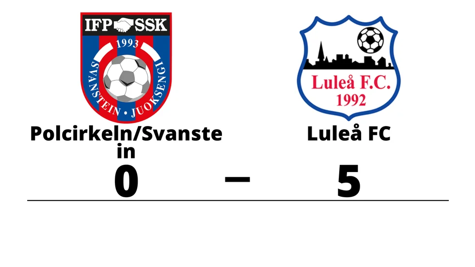 Polcirkeln/Svanstein FF förlorade mot Luleå FC