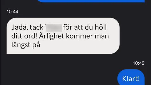 Mannen som sålde datorn tackade köparen för hans ärlighet. Själv var han dock inte så ärlig då han aldrig skickade datorn han fått betalt för.