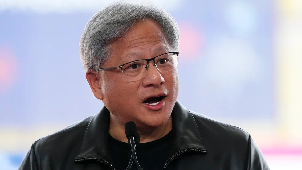 AI-hajpens vinnare Nvidia, med vd Jensen Huang, rapporterar kvartalssiffror. Arkivbild