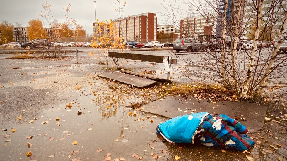 Parkeringen i Årby, som Natuskyddsföreningen liknar vid en apokalyps.