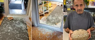 Tjuvar slog till mot Francis mataffär: "Glassplitter överallt"