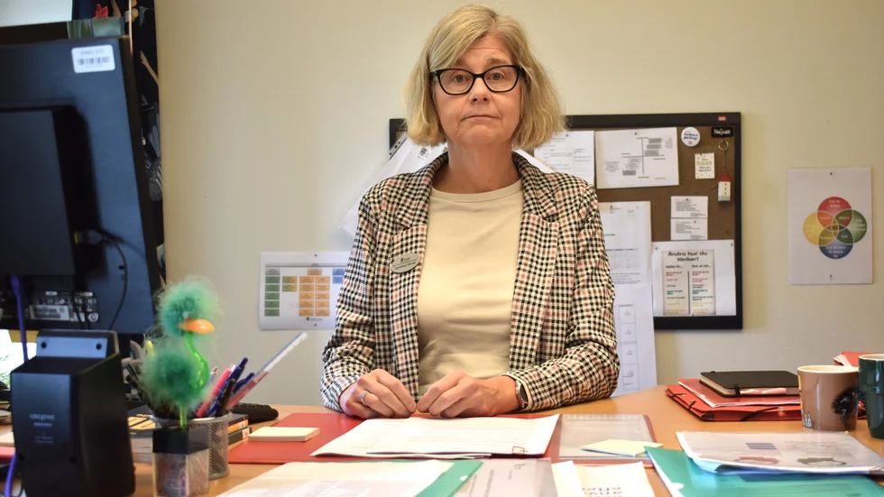 Caroline Ålund har installerat sig på kontoret i stadshuset i Vimmerby. Det är mycket nytt att sätta sig in i på nya jobbet som verksamhetschef.