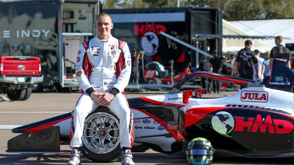 Linus Lundqvist får fast kontrakt i Indycar. Arkivbild.