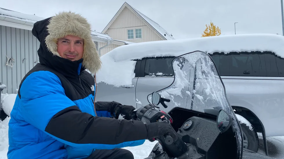 Andreas Sarri, 44, i Kiruna fick ta fram skotern rekordtidigt. 