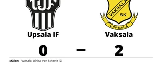 Ulrika Von Scheele matchvinnare när Vaksala vann mot Upsala IF