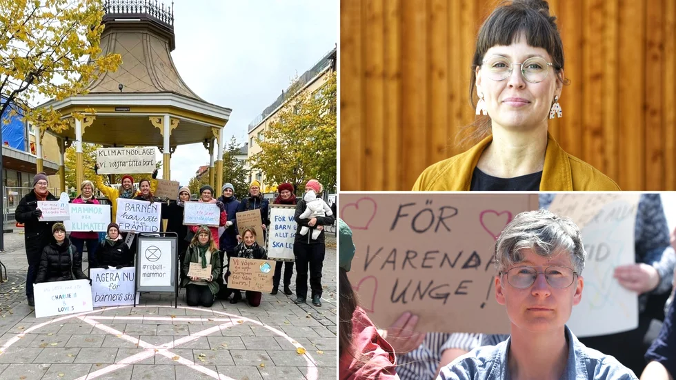 Rebellmammorna som rörelse finns numer över hela landet. Imorgon pratar en av nätverkets grundare, Sara Nilsson Lööv (längst ned till höger), på en miljökonferens i Luleå. Detta under Rebellmammornas paroll "Vi vägrar titta bort". Ovanför henne ses Malin Svedjeholm som är en av Rebellmammorna i Luleå vilka det syns fler av på bilden till vänster.