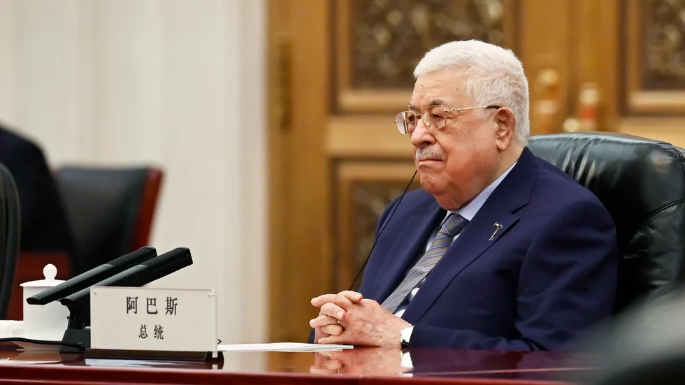 Mahmud Abbas. Bild tagen vid ett besök i Kina tidigare i år.