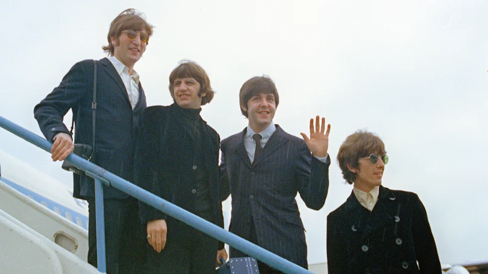 Beatlesmedlemmarna 1966. Arkivbild.