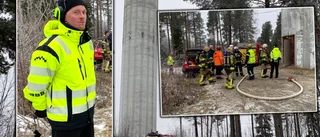 Stor insats efter brand i vattentorn: ”Brunnit högt uppe”
