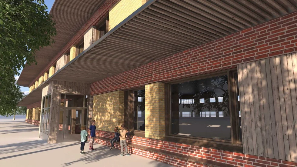 Så här kommer Örsundsbroskolan att se ut när den enligt planerna står klar 2027.