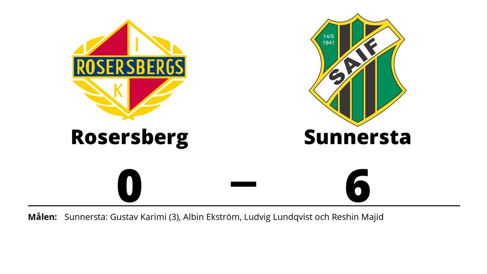 Rosersbergs IK förlorade mot Sunnersta AIF