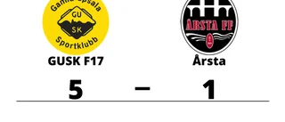 Seger för GUSK F17 - steg åt rätt håll mot Årsta