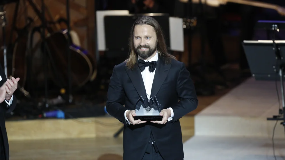 Max Martin när han tog emot Polarpriset. Arkivbild.