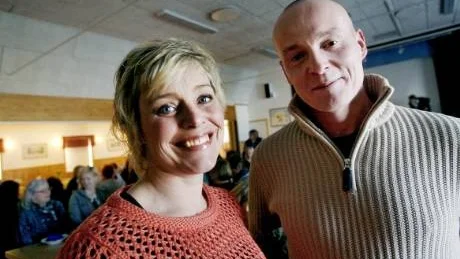 Jenny Franzén och Peter Hansson berättade om sin nybyggda ladugård för mjölkproduktion i Hejde.