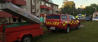 Man skadad i lägenhetsbrand