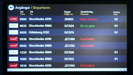 Monitor. Inställda turer blev resultatet när Skyways gick i konkurs.