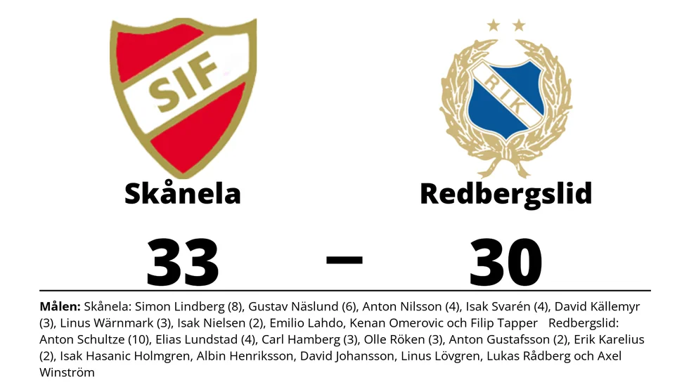 Skånela IF vann mot Redbergslids IK