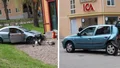 JUST NU: Kraftig kollision i korsning – bil har fortsatt in i hus