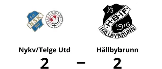 Hällbybrunn kryssade borta mot Nykv/Telge Utd