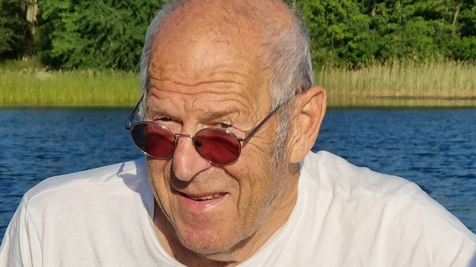 Göran Fritzsche under en roddtur på Skiren.