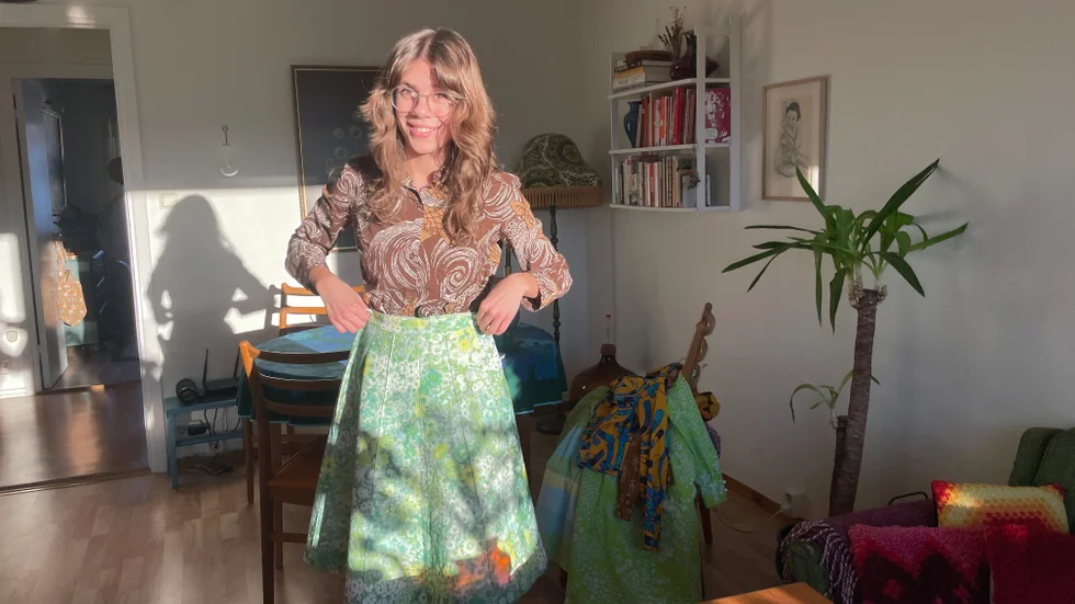 Läkaren och Uppsalabon Lina Lantz, 27, har så kallad vintagestil, alltså kläder från andra tidsepoker.