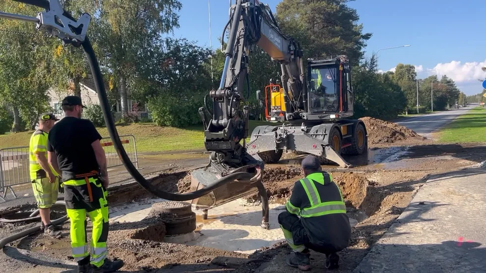 Vattenläckan i Byske åtgärdas.