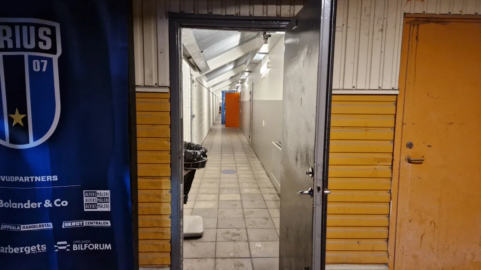 Tomt i Sirius korridor under Studenternas läktare.