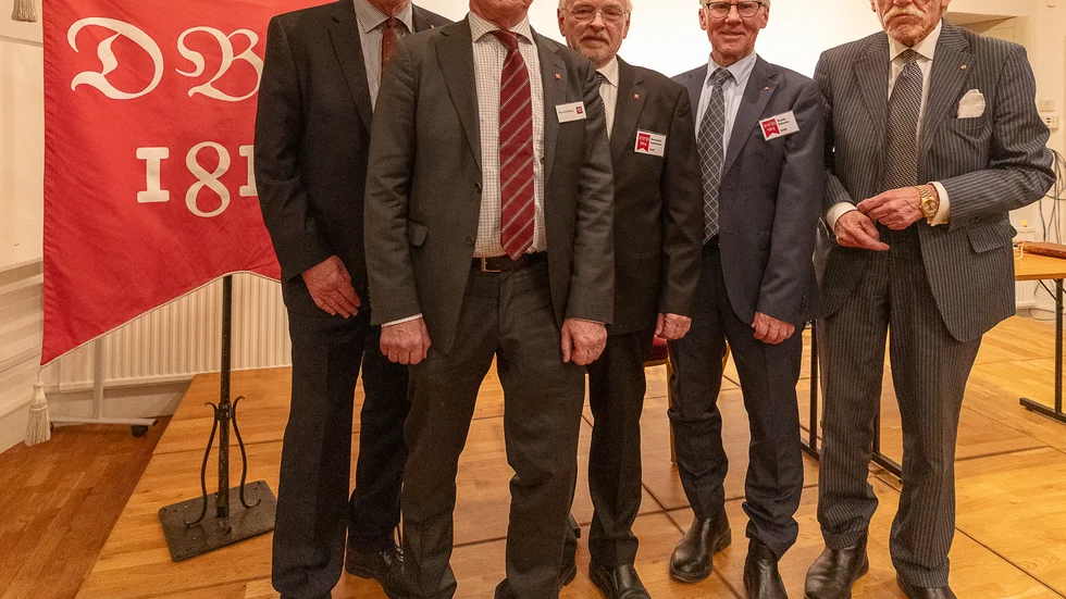 Nya presidiet i DBW, från vänster Mats Jansson, Per Sundberg, Sven-Erik Lindström, Teddy Nilsson och Lars Andersson.