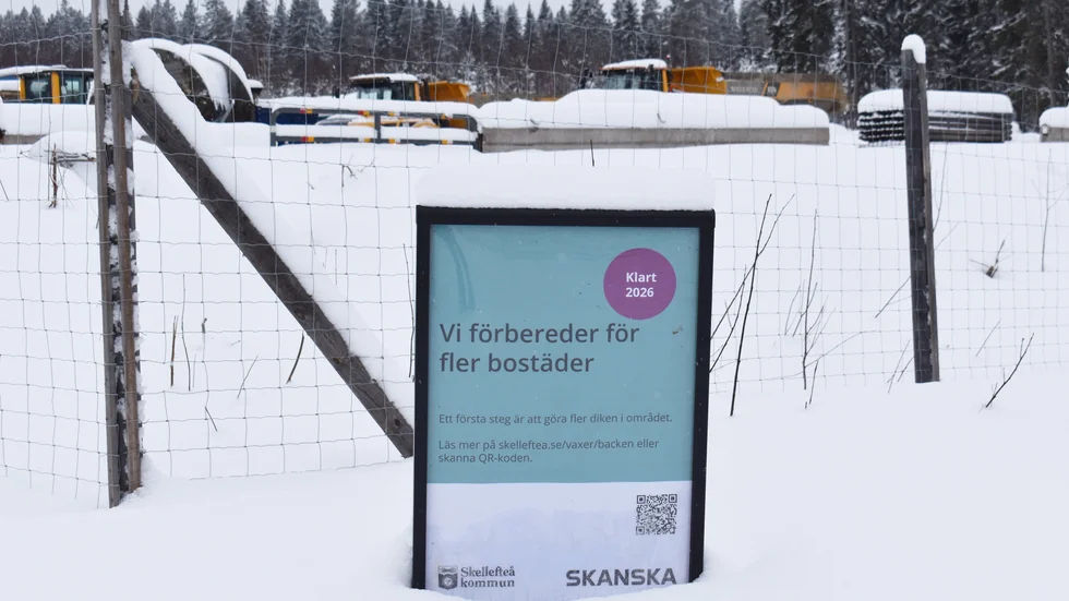 Under vårvintern startade markarbeten på bostadsområdet Backen, Södra Sunnanå.