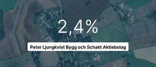 Peter Ljungkvist Bygg och Schakt Aktiebolag hade större omsättning än övriga i branschen