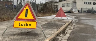 Vattenläcka i industriområde  