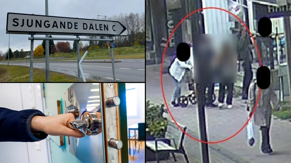 Den 40-årige väsktjuven – högra bilden visar minuterna innan kvinnan med rollatorn blev bestulen på gågatan – har på nytt gripits för en stöld i Skellefteå. Detta efter att han släpptes efter rättegången för några veckor sedan. Då dömdes han till skyddstillsyn och vård på grund av missbruksproblemen – och därmed slapp han fängelse.