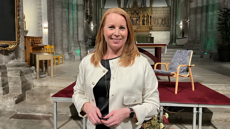Annie Lööf (C), tidigare partiledare. "Det var en speciell stund att vara tillbaka här i domkyrkan och föra samtal om värderingar". 
