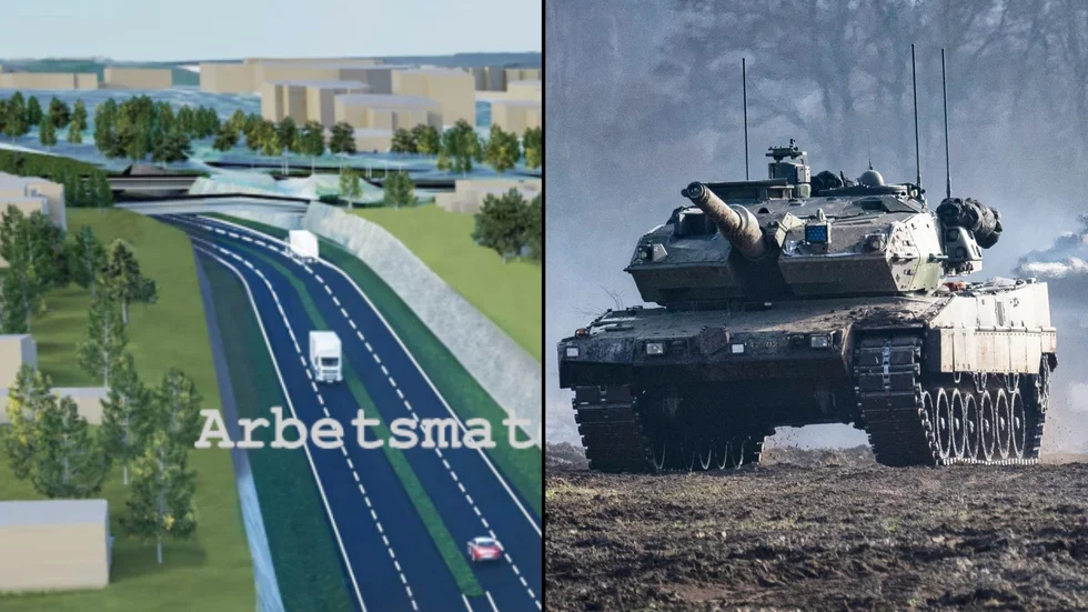 Försvaret hade synpunkter om alla korridorerna. På illustrationen syns Östra leden, som det fanns en del kritik emot. 