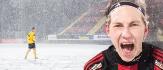 Matchen stoppades – på grund av snökaos
