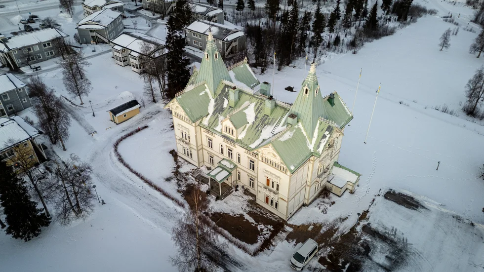 Fjällnäs slott i Gällivare var rätt svar i första deltävlingen av Vinterbilden.