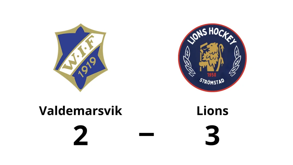 Valdemarsviks IF förlorade mot Lions