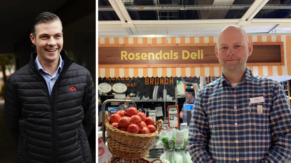 Marcus Terneborn och Johan Schartau, Ica-handlare i Sala Backe och Rosendal, säljer båda mindre kött eftersom de tagit bort dyrt kött från disken.