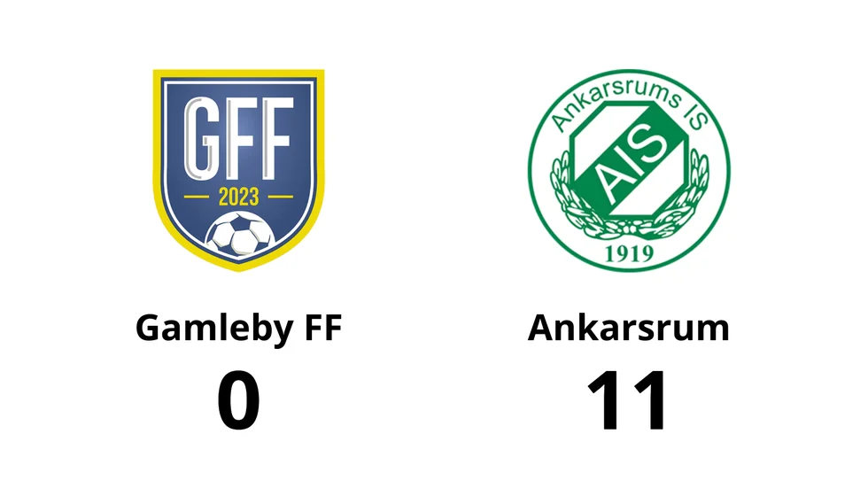 Gamleby FF förlorade mot Ankarsrums IS