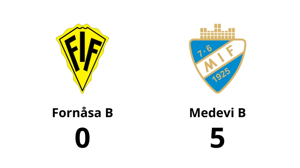 Fornåsa IF B förlorade mot Medevi IF B