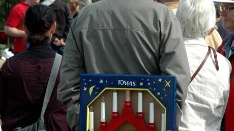 Det är inte speciellt långt till advent så det gäller att fixa en adventsljusstake, vilket det fanns möjlighet till på årets Falerumsdag.
