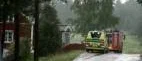 Blixten slog ner i elskåp i fritidshus