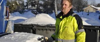 Dålig snöröjning försvårar återvinning
