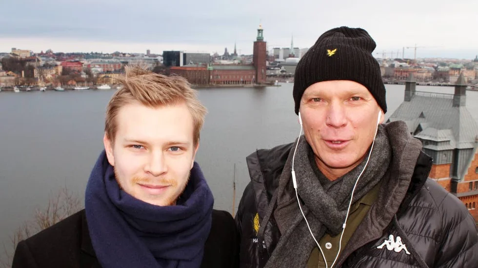 På Skinnarviksberget finns fin utsikt, dock mot "fel" sida av stan.